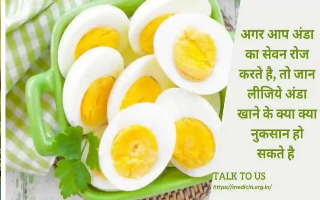 अगर आप अंडा का सेवन रोज करते है, तो जान लीजिये अंडा खाने के क्या क्या नुकसान हो सकते है